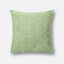 Avneet Embroidered Green and Ivory Cotton Pillow Cover Set 22"x22"