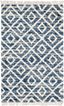 Athena Blue Geometric Shag 5' x 8' Area Rug