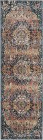 Akela Dark Blue and Multicolor Medallion Runner Rug