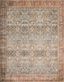 Layla Ocean and Rust Distressed Bohemian Area Rug