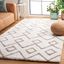 Ivory and Silver 6' x 9' Hand-Tufted Shag Rug