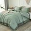 Sage Green King Microfiber Boho Tassel Comforter Set