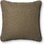 Olive Green 22'' x 22'' Cotton Blend Fringe Pillow