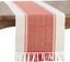 Orange Striped Cotton Table Runner, 22 x 18 inches