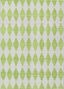 Lime Diamond Pattern 9' x 12' Synthetic Washable Rug