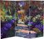 Monet Garden Multicolor Canvas Folding Screen