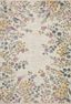 Ivory Floral Wool and Synthetic 2'-6" x 4'-0" Accent Rug