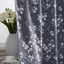 Charcoal Grey Floral Room-Darkening Polyester Curtains, 52 W x 84 L