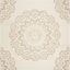 Ivory Floral Tufted Square Wool Handmade Area Rug 62"