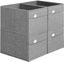 Dove Gray Fabric Storage Bins with Handles, Set of 2