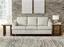 White Faux Leather Contemporary Stationary Sofa