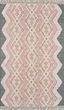 Handmade Pink Wool Geometric Tufted Rug 5' x 7'