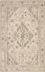 Ivory and Gray Wool Medallion 5' x 8' Area Rug