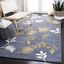 Dark Grey and Gold Tufted Wool and Viscose Area Rug