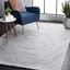 Abstract Beige & Blue Hand-Tufted Wool Blend 6' x 9' Area Rug