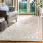 Light Grey and Ivory Hand-Tufted Wool Medallion Rug 4' x 6'