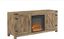 Barnwood 58" Rustic Fireplace TV Stand with Cabinet