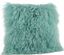 Mint Wool Mongolian Lamb Fur Kids Throw Pillow, 16" Square