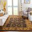 Elegant Noir & Gold Hand-Tufted Wool Cotton Blend 9' x 12' Area Rug