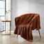 Ginger Orange Faux Fur Reversible Throw Blanket 50" x 60"