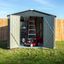 Tan 6' x 8' Galvanized Steel Outdoor Storage Shed with Lockable Doors