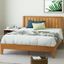 Rustic Pine Full Wood Platform Bed Frame with Headboard