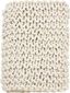 Ivory Chunky Knit Reversible Wool Throw Blanket, 50" x 60"