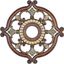 Palacial Bronze and Gilded Urethane Ceiling Medallion