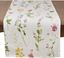 Watercolor Floral Stems Linen Table Runner, 120x16 inches