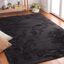 Handmade Black Wool Rectangular Tufted Area Rug 5 x 8 ft