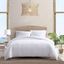 King White Cotton Basketweave Duvet Cover Set