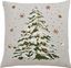 Ivory Square LED Christmas Tree Pillow with Sequins, 18"