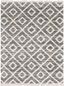 Gray Geometric Shag Synthetic 9' x 12' Area Rug