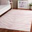 Handmade Tufted Pink/Ivory Wool 4' x 6' Rectangular Rug