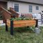 6 Cubic Foot Teak Raised Planter with Steel Legs