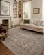 Louisa Taupe Ivory Round Synthetic Area Rug 9'6"