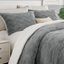 Gray Reversible Queen Sherpa Comforter Set with Pillowcases