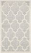 Reversible Geometric Beige & Light Grey Wool-Cotton Blend Rug 2'6" x 4'