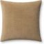 Tan Quilted Velvet 22'' x 22'' Cotton Pillow Cover