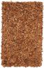 Hand-Knotted Brown Leather Shag 4' x 6' Rug