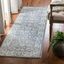 Isabella Grey and Cream Synthetic Runner Rug, 2'2" x 11'