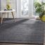 Hand-tufted Artisanal Grey and Black Wool Blend 4' Square Rug