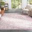 Blush Floral Reversible Easy-Care Synthetic 5' x 7' Rug