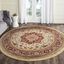 Ivory Symphony 10' Round Easy-Care Synthetic Area Rug