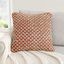 Rust and Beige Woven Cotton and Jute Square Pillow