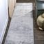 Modern Persian Vintage Medallion Light Gray/Ivory Runner Rug