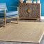 Beige 4' x 6' Reversible Rectangular Seagrass Area Rug