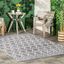 GeoSynth Easy-Care 5'x8' Gray Geometric Synthetic Area Rug