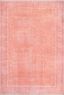 Coral Hand-Knotted Synthetic Rectangular Area Rug 7'6" x 9'6"