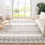 Ivory Hand-Tufted Wool Square Braided Rug, 11'